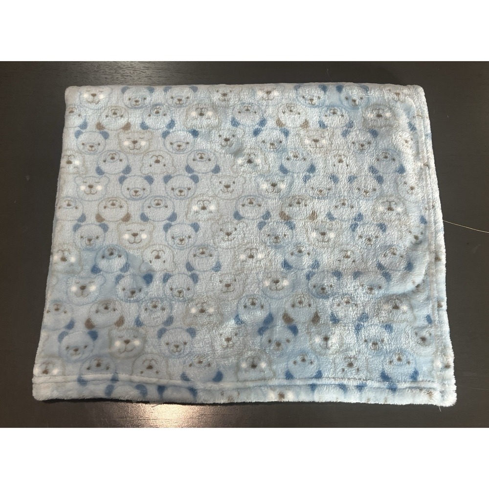 Baby Starters Baby Blanket Teddy Bear Blue Plush Fleece Security Lovey